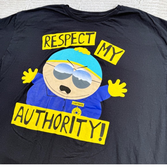 South Park Other - South Park T-Shirt Men 2XL Cartman Respect My Authority Graphic T Comedy Central